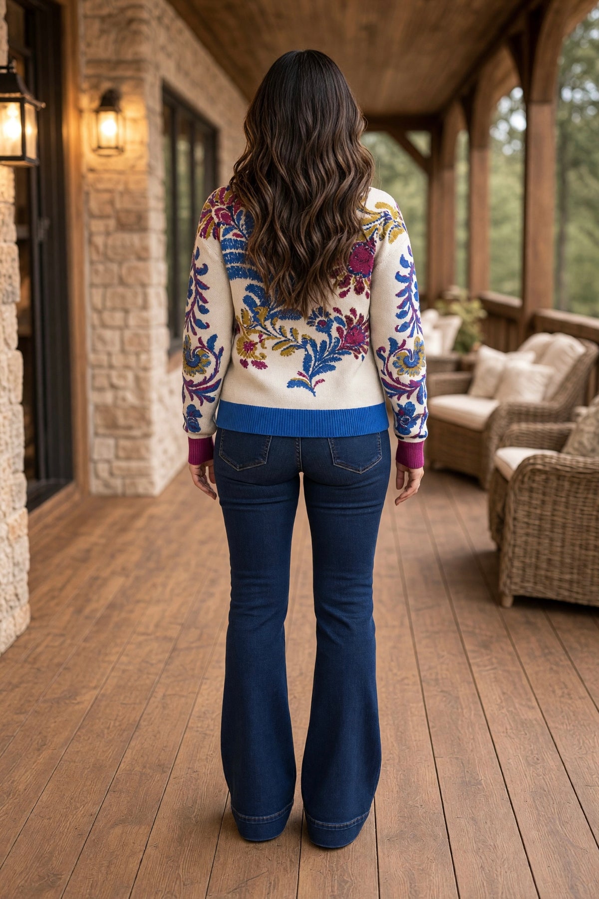 Tribal Linden Sweater Cardigan : Chantilly