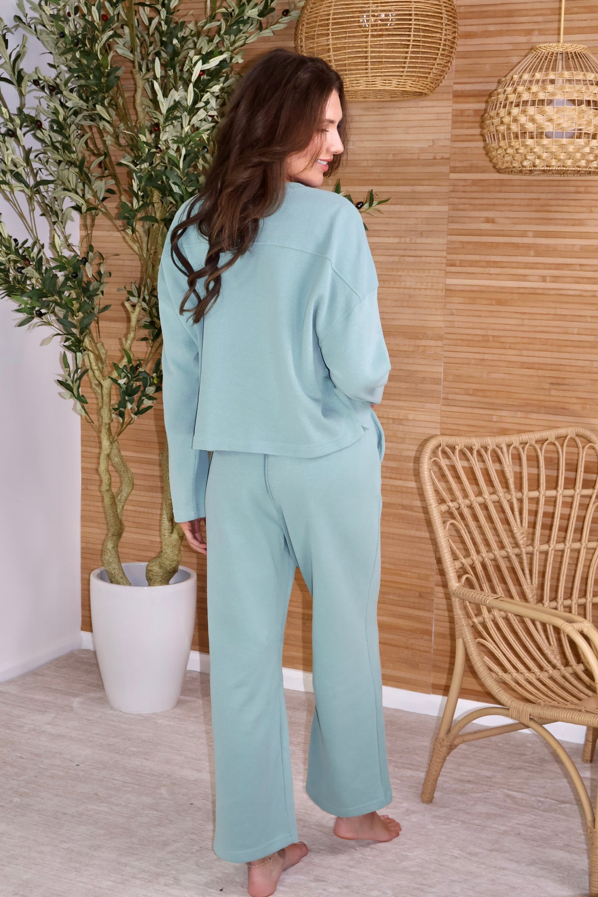 Vivienne Knit Pullover Set : Teal