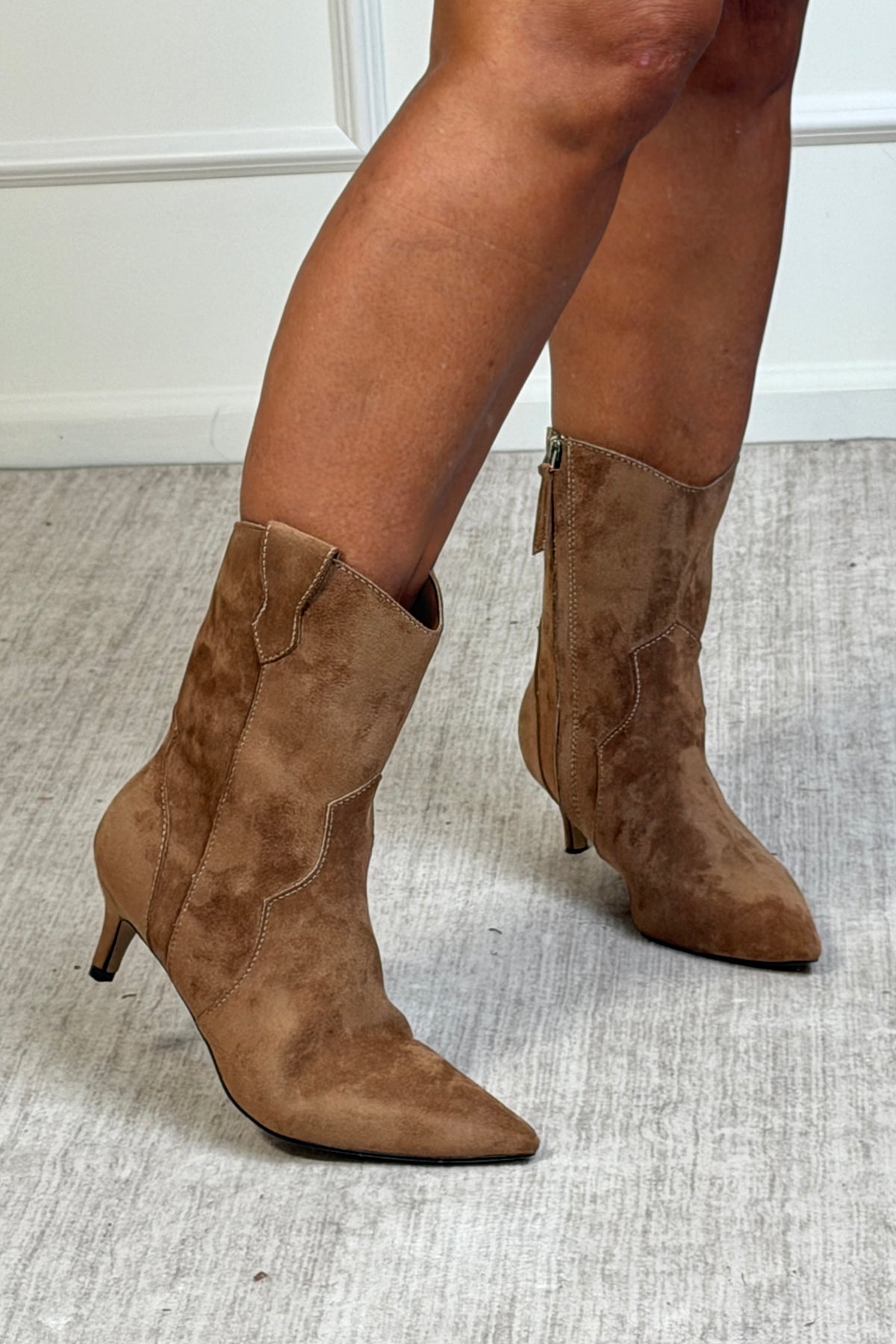 Miim Elise Kittin Heel Boots : Brown