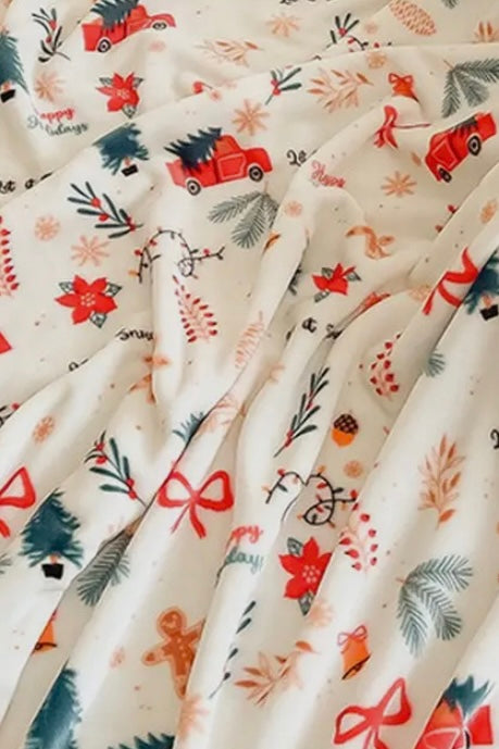 Mini Christmas Throw (Decor/Lap/Baby) : White Truck