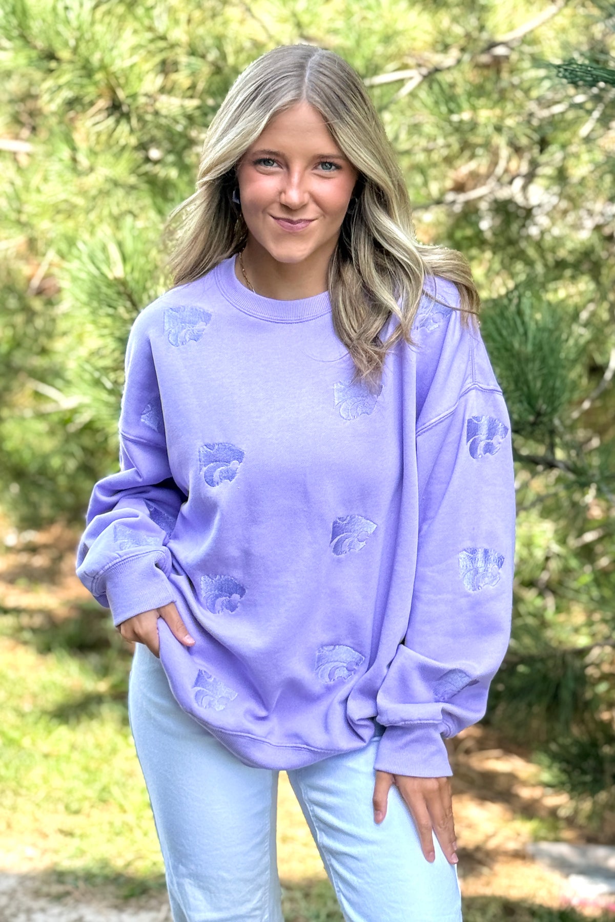 K-State Ritter Embroidered Sweatshirt : Lavender