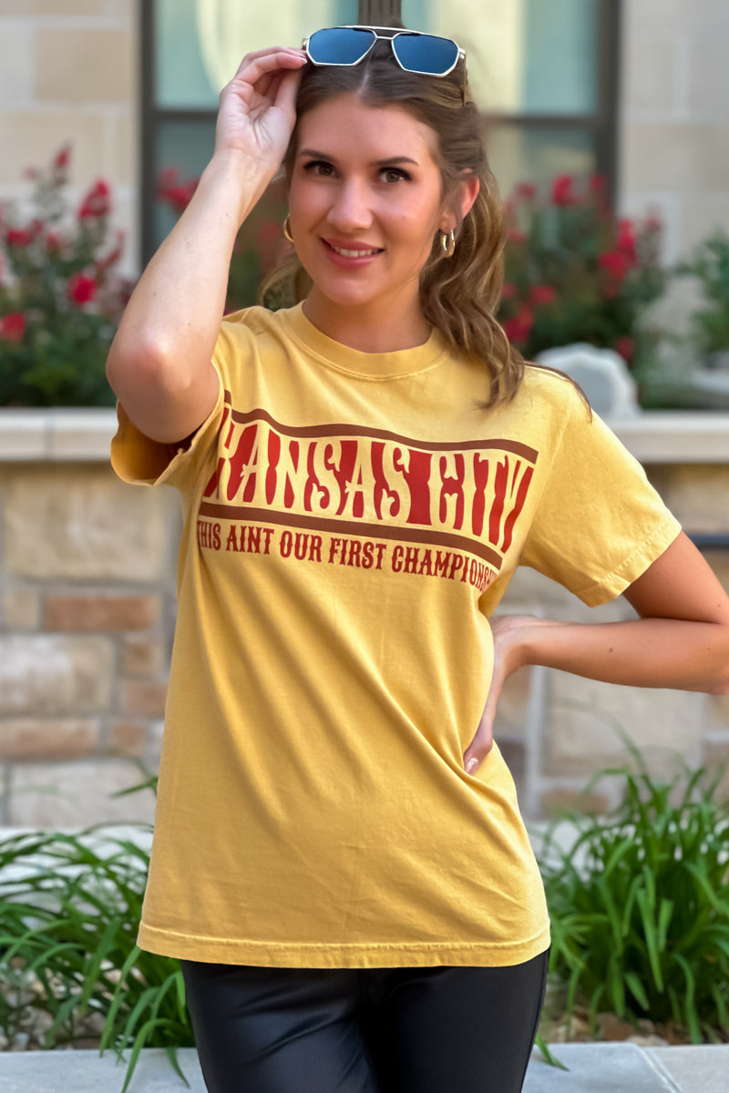 1Kc 1st Champ Tee: Mustard