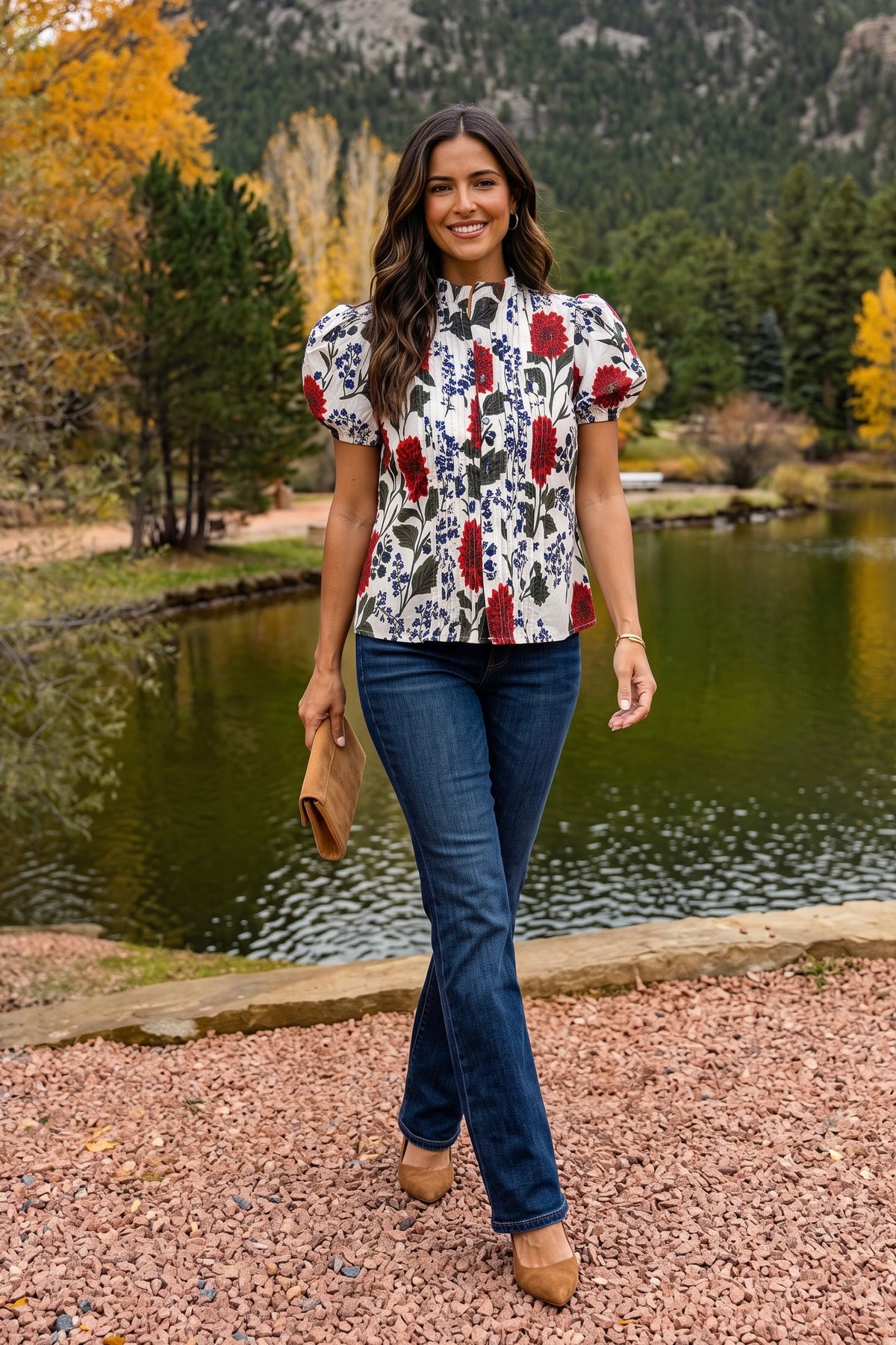 Calluna Button Down Collared Blouse : Ecru