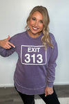 Exit 313 Vintage Sweatshirt : Washed Purple