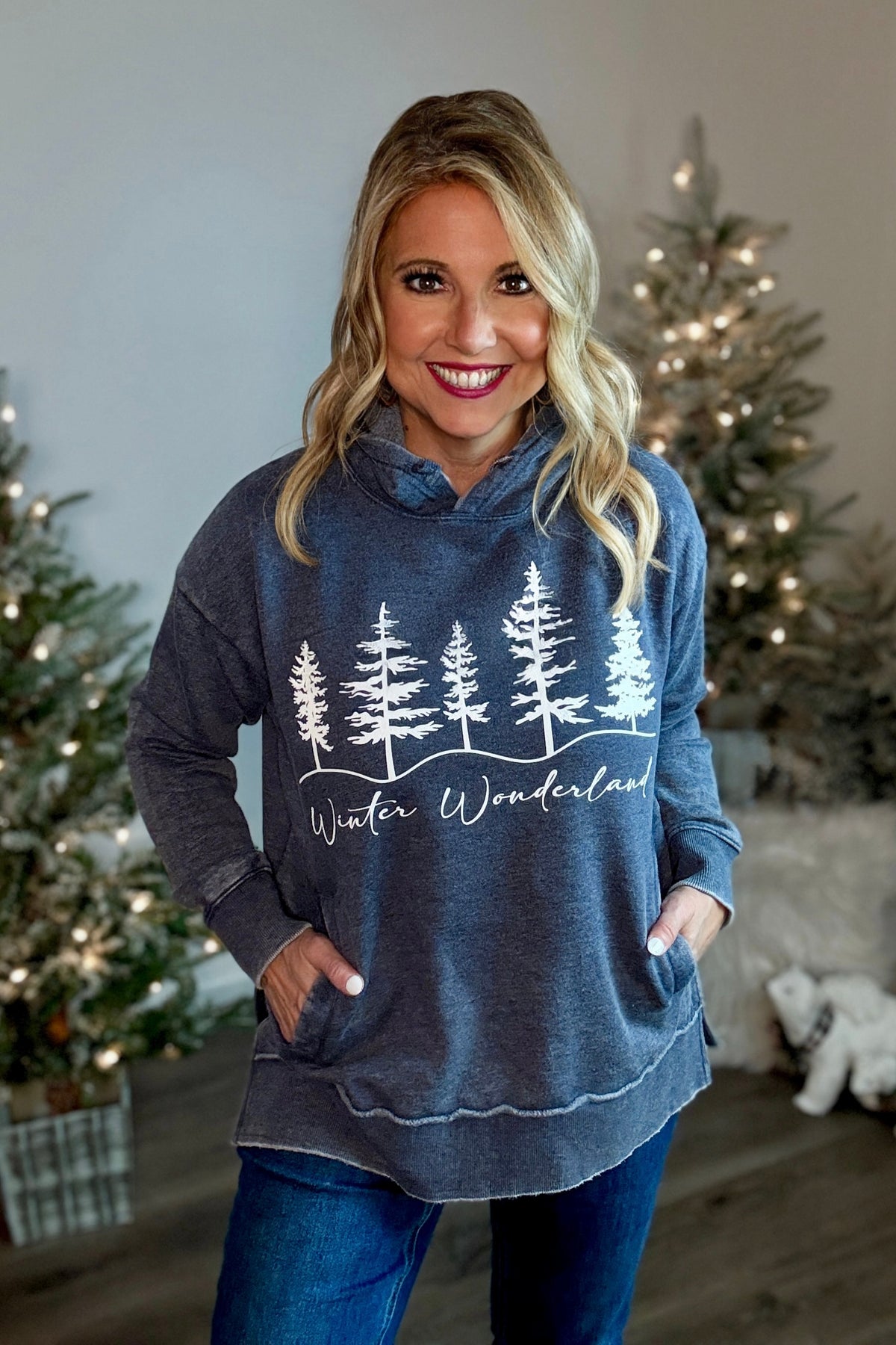 Winter Wonderland Hoodie : Navy