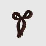 Velour Bow Claw Clip : Black or Brown