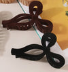 Velour Bow Claw Clip : Black or Brown