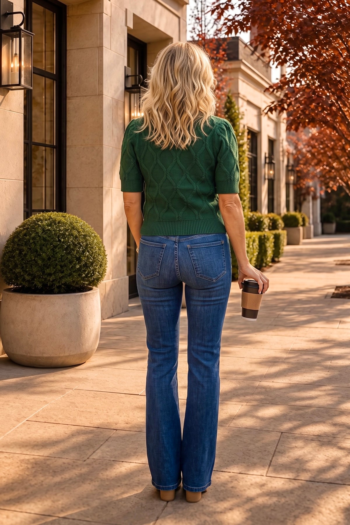 Lujan Textured Knit Sweater : Pine