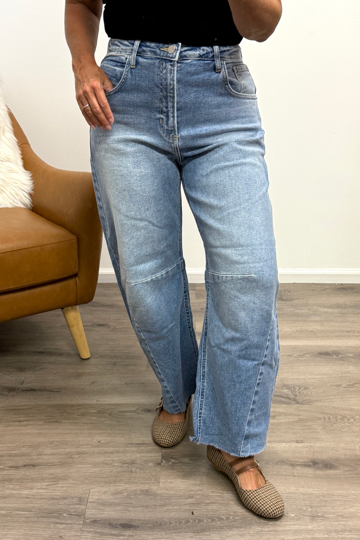 Just Black Panmaco Corena Jean with Seams : Light Denim