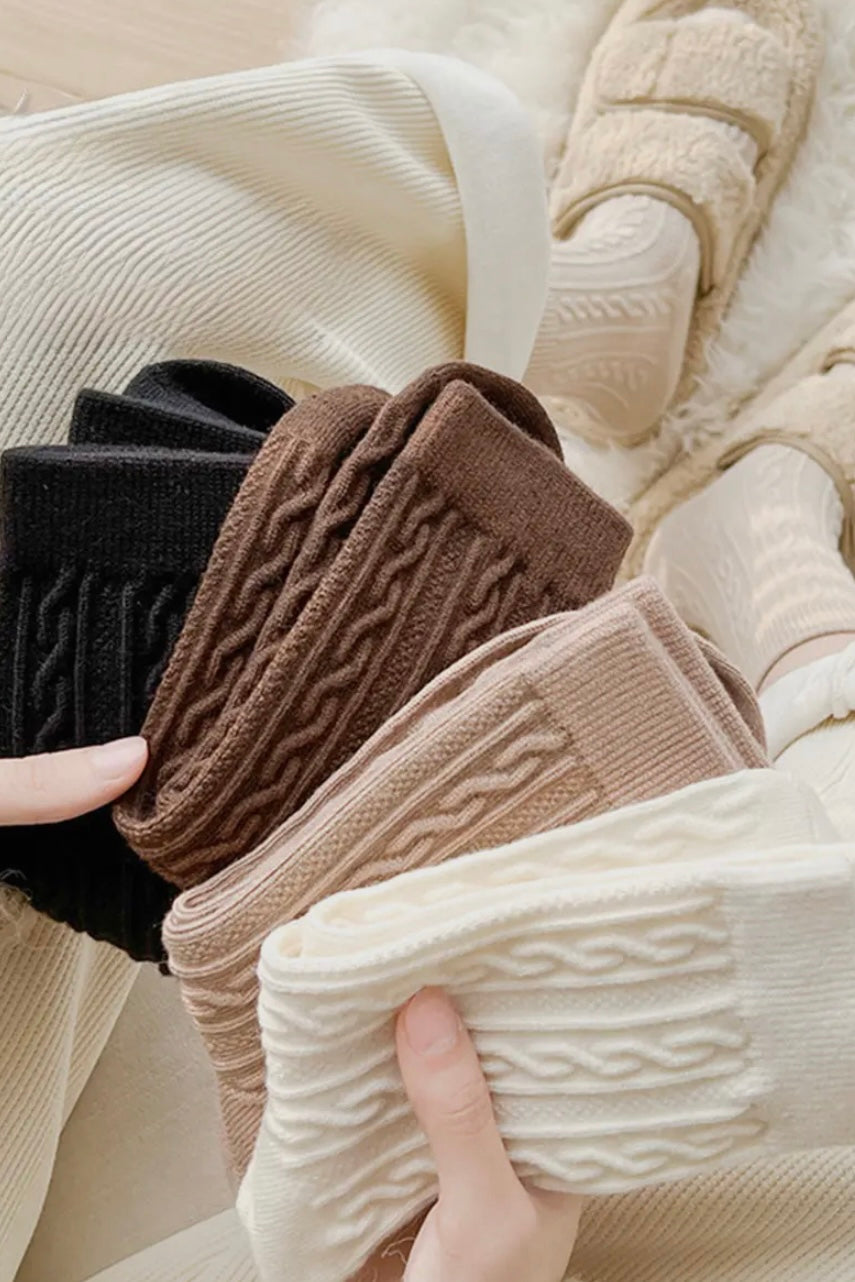 Cashmere Feel Socks : One size : 4 colors