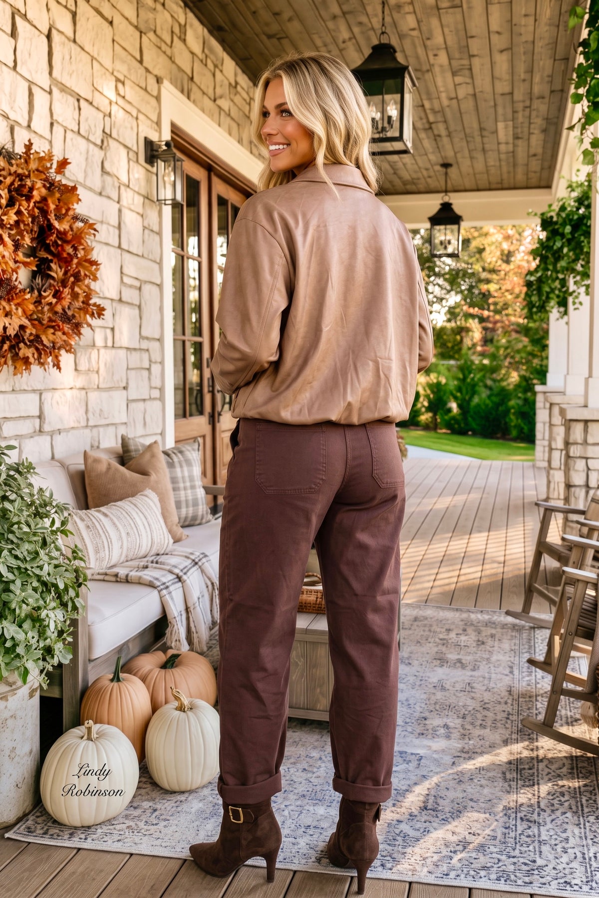 Galatea Bomber Jacket : Mocha Brown