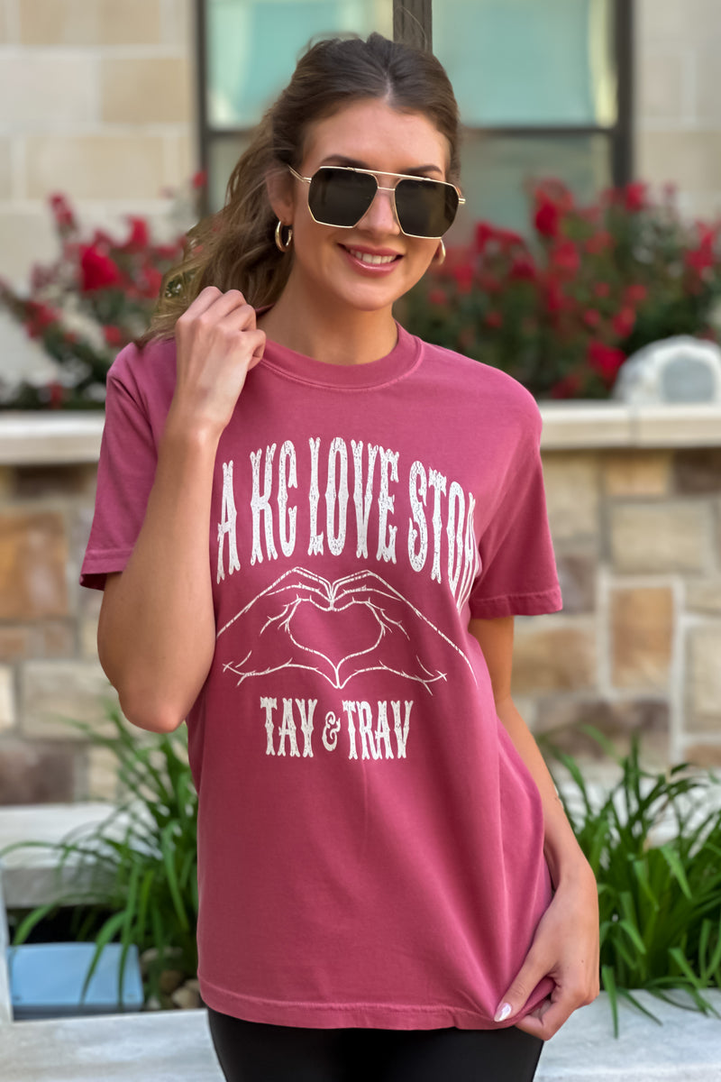 1KC Love Story Tee : Crimson