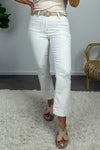 Judy Blue Kira High Waist Cropped Bootcut Jean : Off White