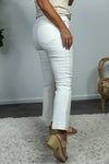 Judy Blue Kira High Waist Cropped Bootcut Jean : Off White
