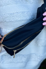 Luna Cross Body Belt Bag : Black