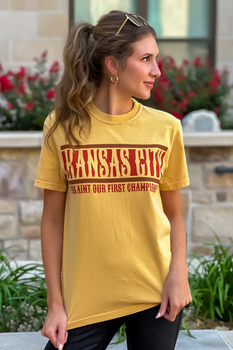 1Kc 1st Champ Tee: Mustard