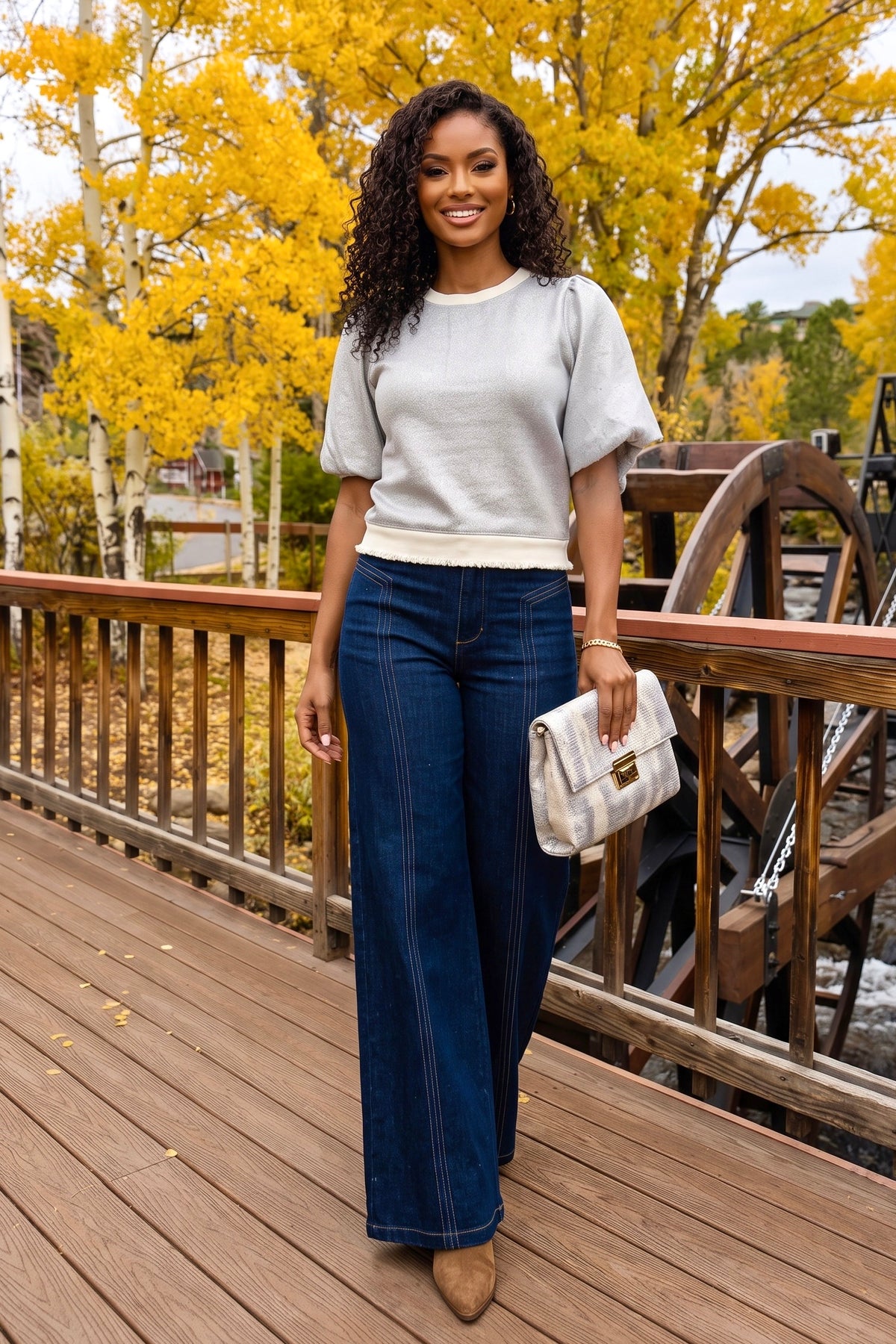 Quintessa Faux Leather Top : Cream