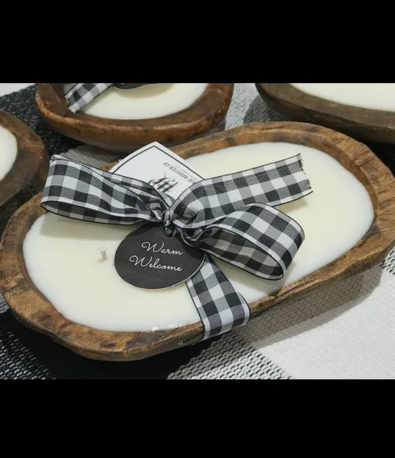 Plaid Rooster Dough Bowls