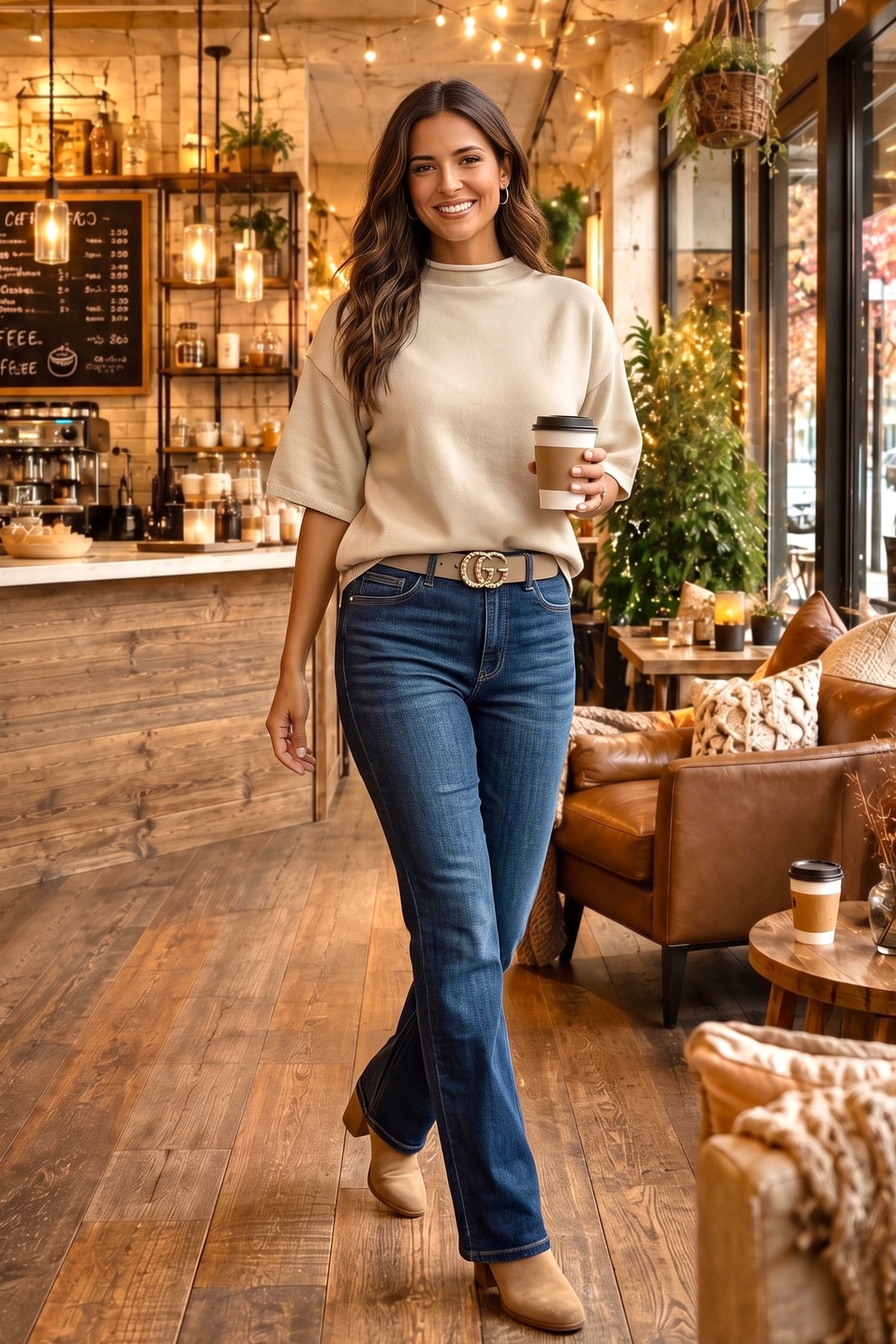 Reilly Short Sleeve Sweater : Champagne