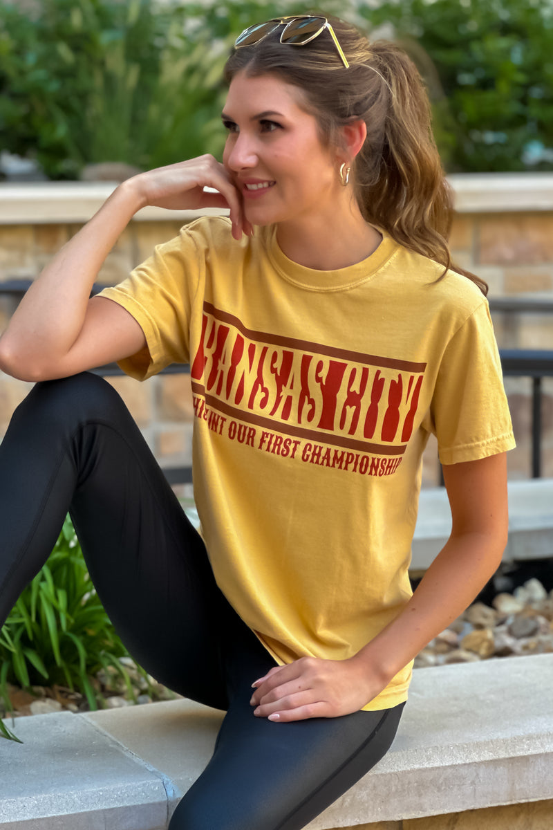 1Kc 1st Champ Tee: Mustard