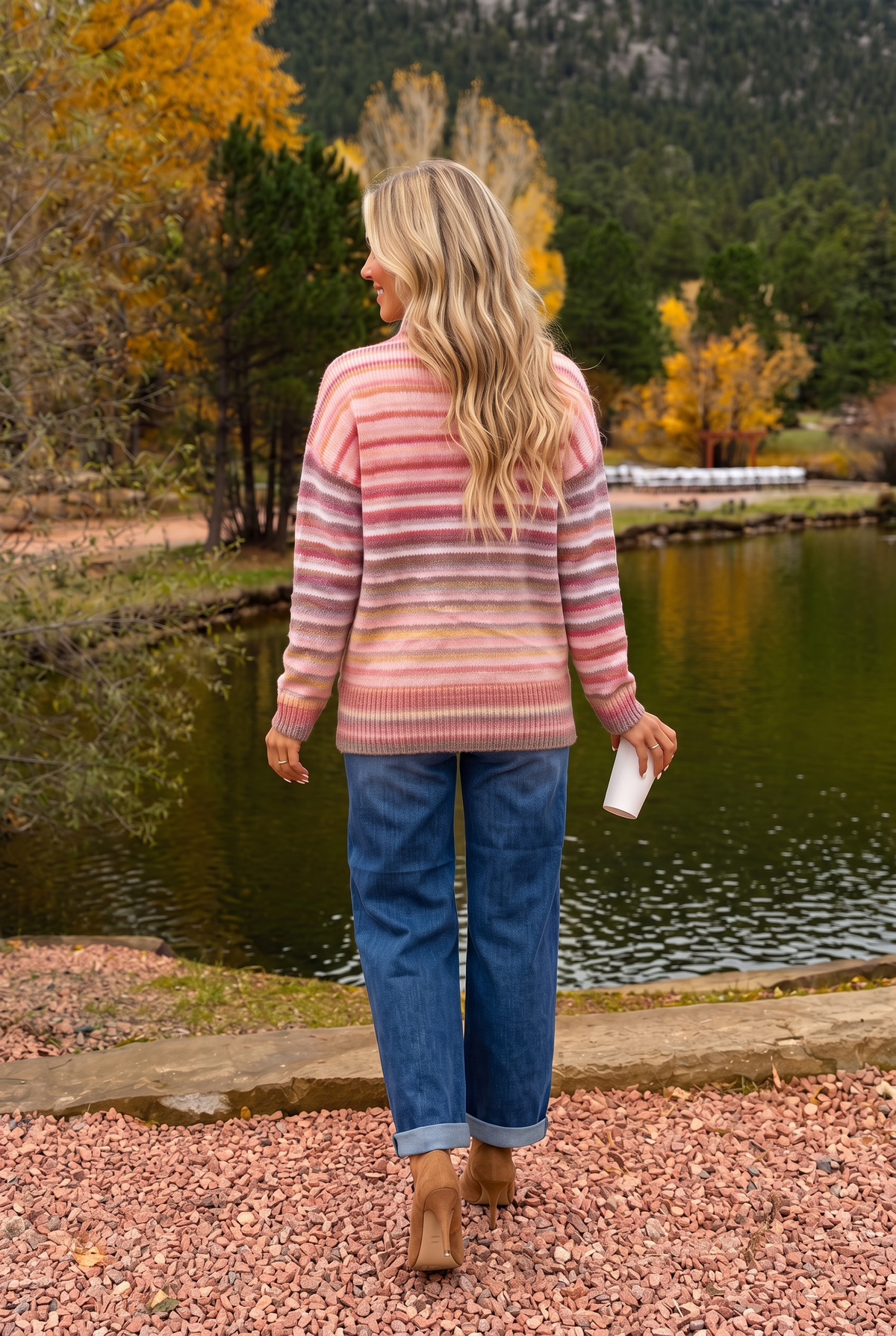 Lilibeth Mock Neck Sweater : Berry Mix