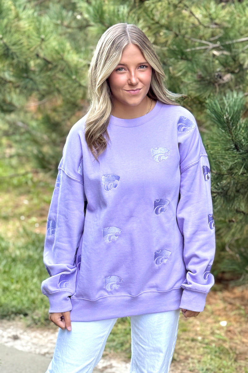 K-State Ritter Embroidered Sweatshirt : Lavender