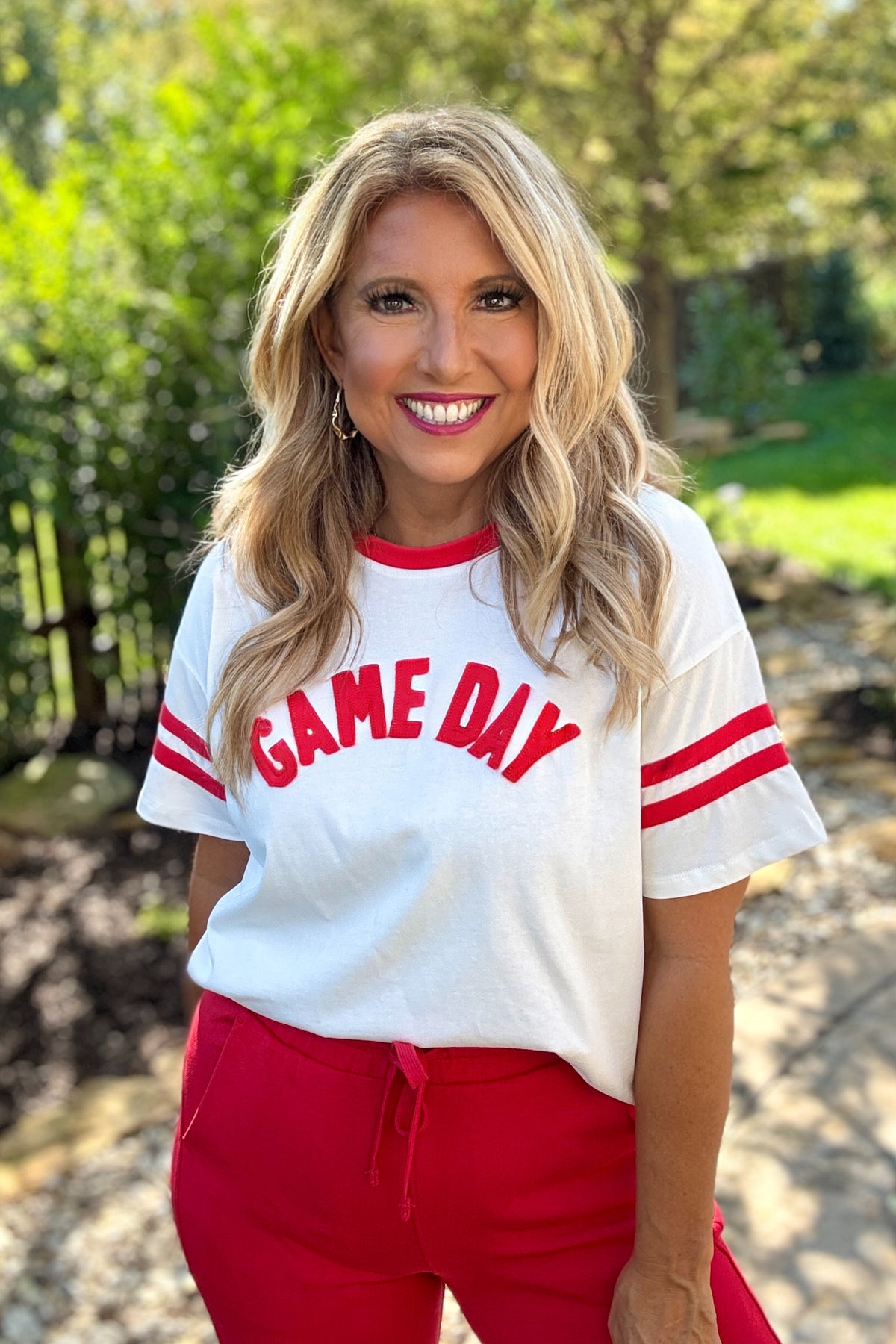 Freya Gameday Knit Top : White