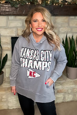 Kansas City Champs Hoodie : Vintage Grey