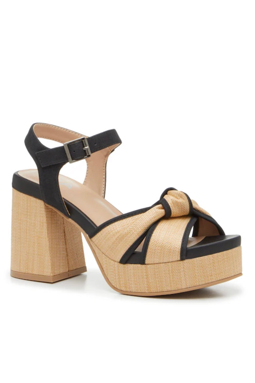 Mia Roxie Platform Sandal : Black & Tan