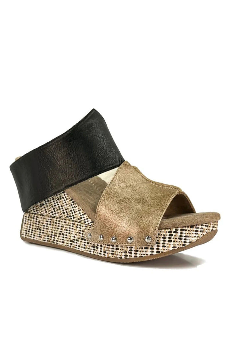 Modzori Reversible Transformable Virginia High-Wedge : White/Gold