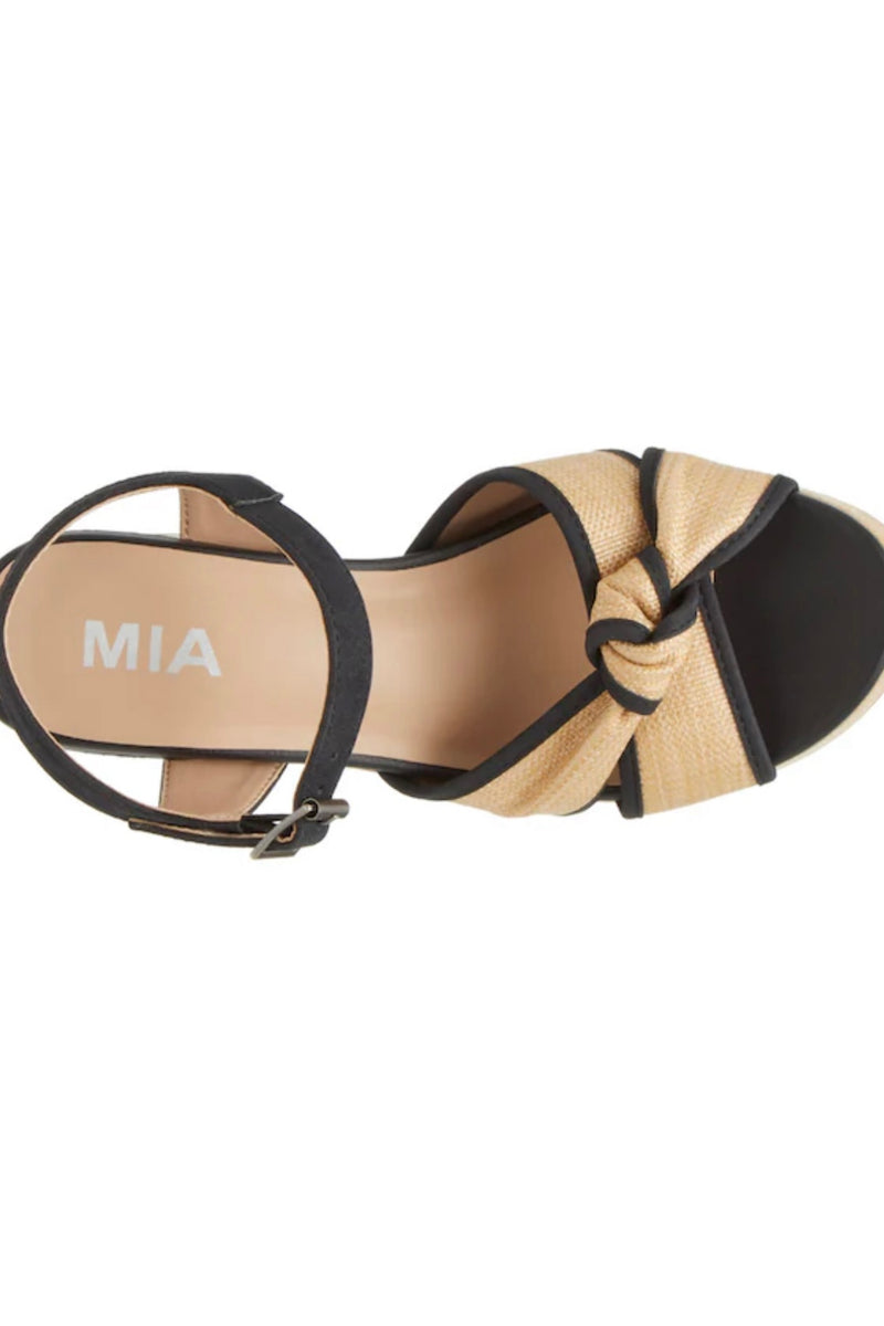 Mia Roxie Platform Sandal : Black & Tan