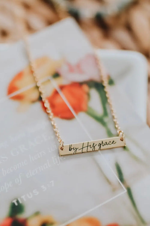 The Daily Grace Co - By His Grace Necklace : Gold