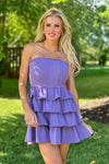 Angela Ruffle Layered Dress : Purple