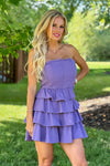 Angela Ruffle Layered Dress : Purple