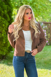 More Than Ever Suede Biker Jacket : Brown