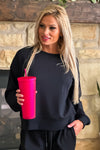 Martina Athleisure Crewneck Pullover : Black