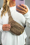 Olivia Quilted Belt Bags : Cocoa