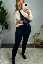 Olivia Quilted Belt Bags : Black