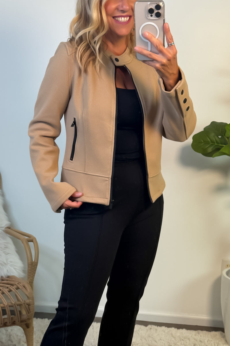 Liverpool Maisie Biker Jacket : Camel