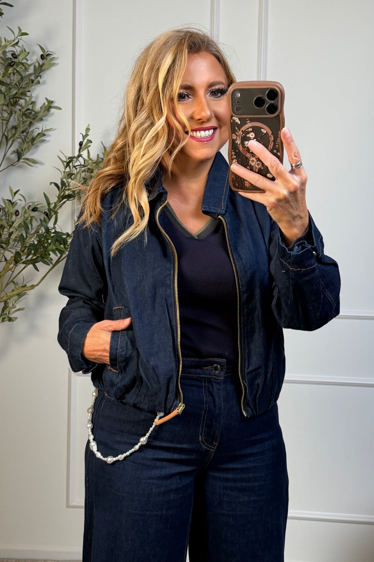 Tribal Vespera Bubble Denim Jacket : After Midnight