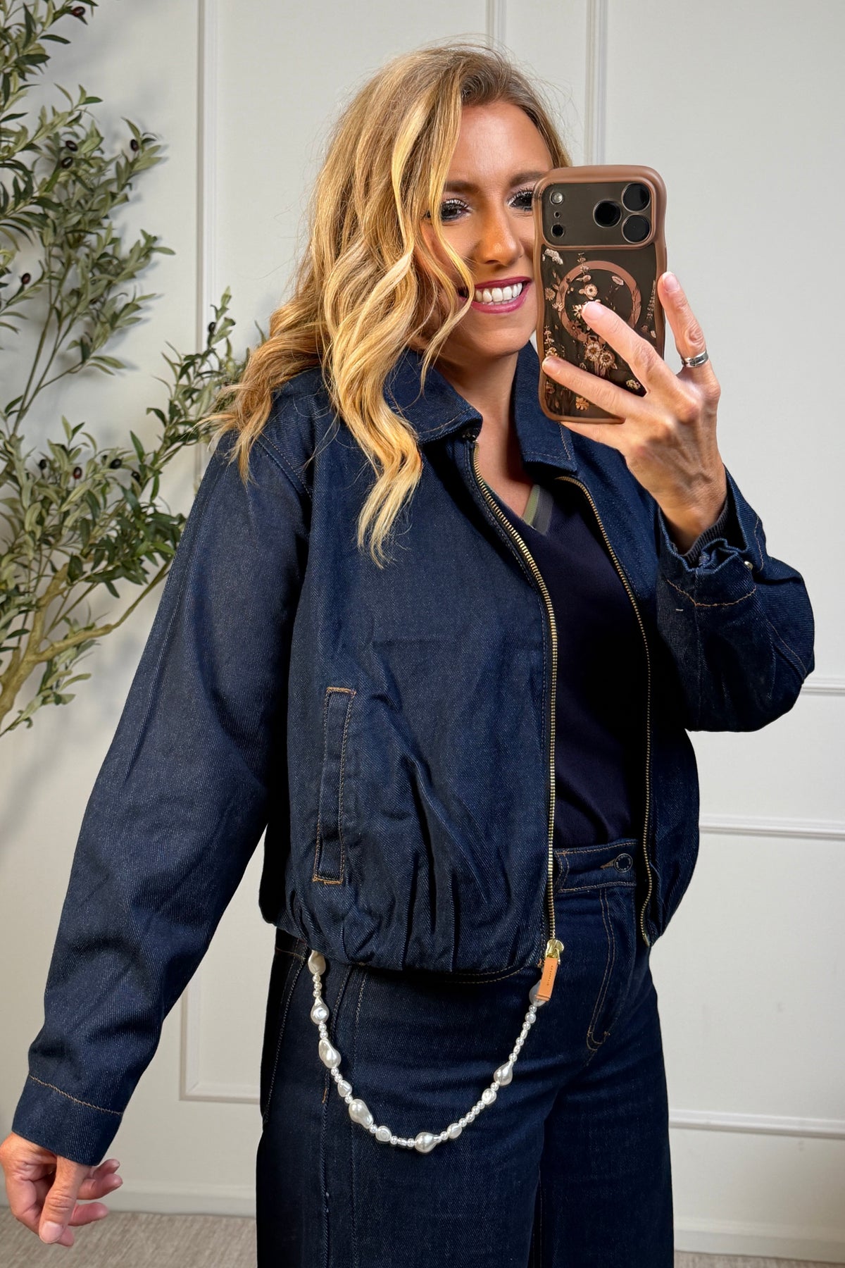 Tribal Vespera Bubble Denim Jacket : After Midnight
