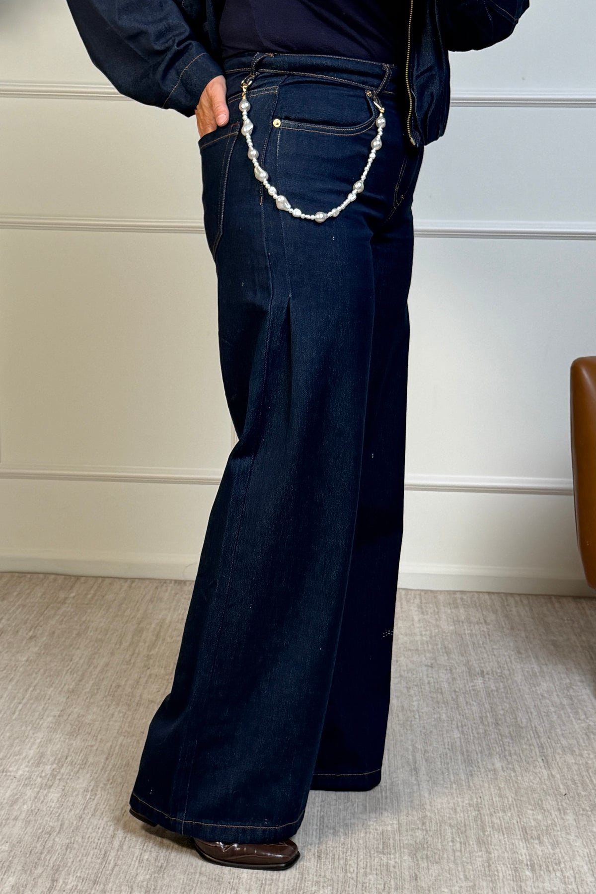 Tribal Audrey Pleated Denim Jeans : After Midnight