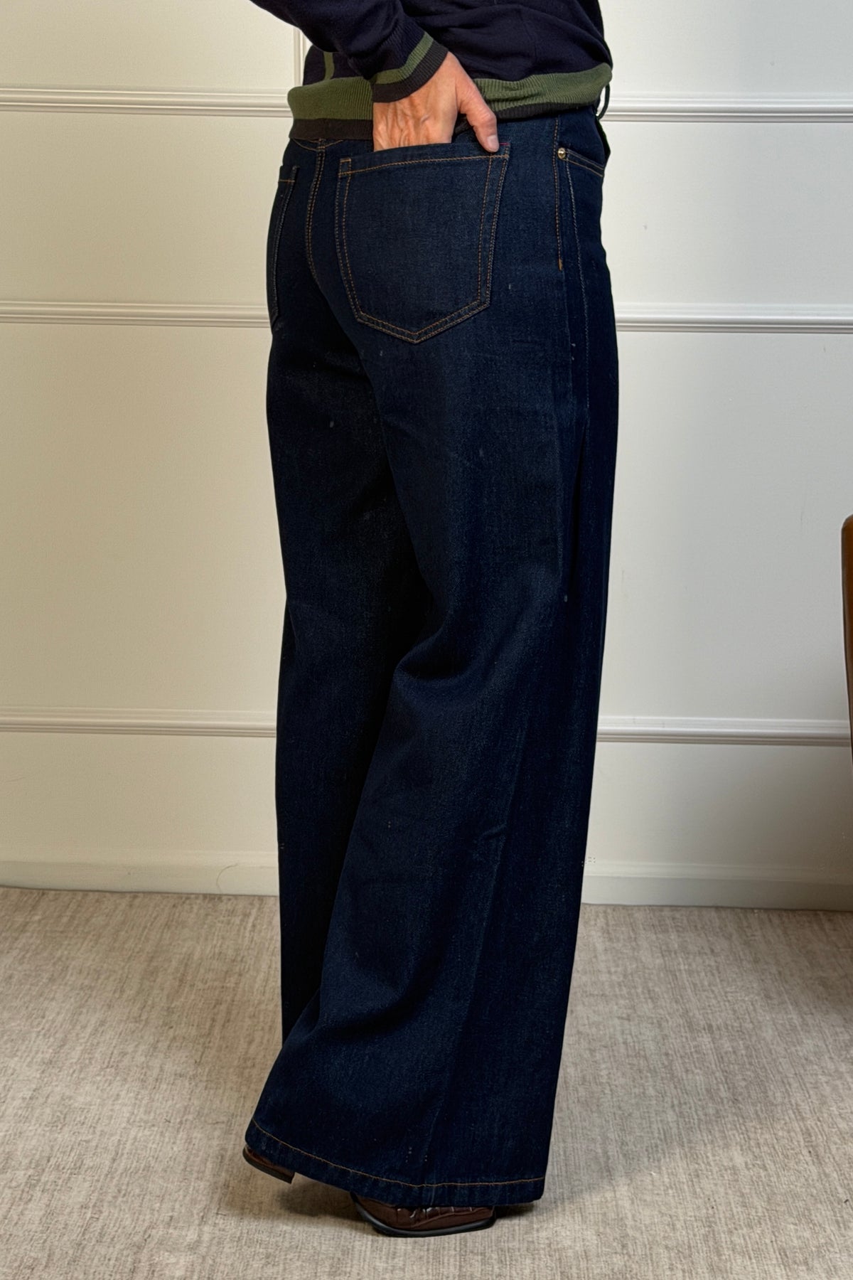 Tribal Audrey Pleated Denim Jeans : After Midnight