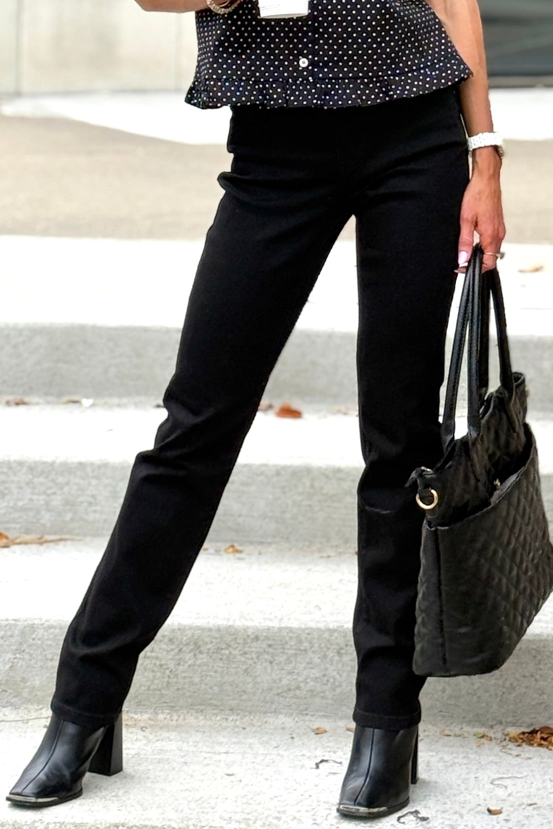 Tribal Sophia straight leg Jeans : Black