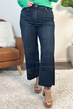 Liverpool Cheryl Hi-Rise Wide Leg Jeans : Dark Blue