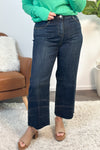 Liverpool Cheryl Hi-Rise Wide Leg Jeans : Dark Blue