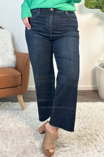 Liverpool Cheryl Hi-Rise Wide Leg Jeans : Dark Blue