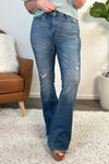 Jianna Judy Blue High Waist Destroy Flare Jeans