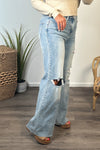 Bayeas Whispy High Rise Wide Leg : Light Denim