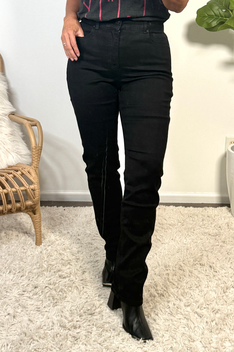 Tribal Sophia straight leg Jeans : Black
